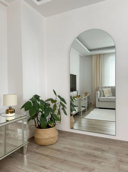 Rahmenloser Spiegel oval cm mit Standfuß | 180x80