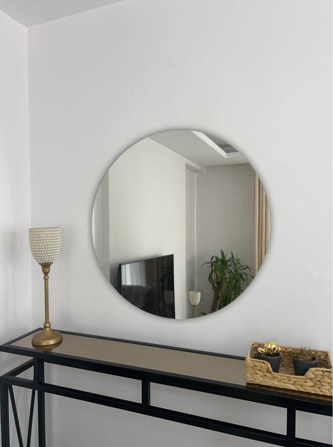 Rahmenloser Spiegel rund | 90 cm