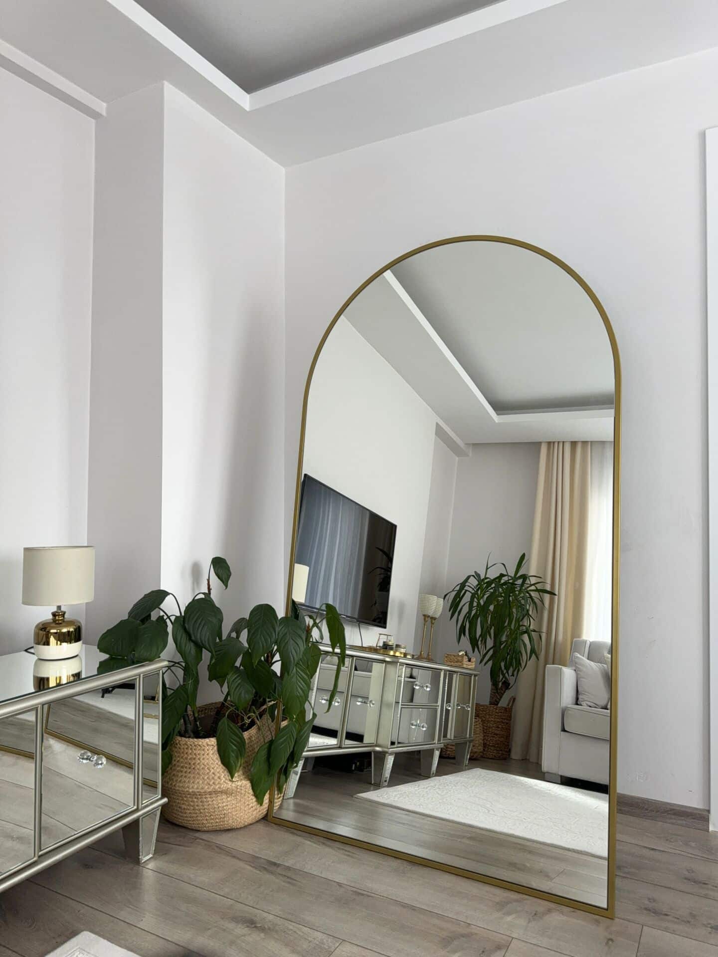 Ovaler Standspiegel in 3 Farben | 180×100 cm