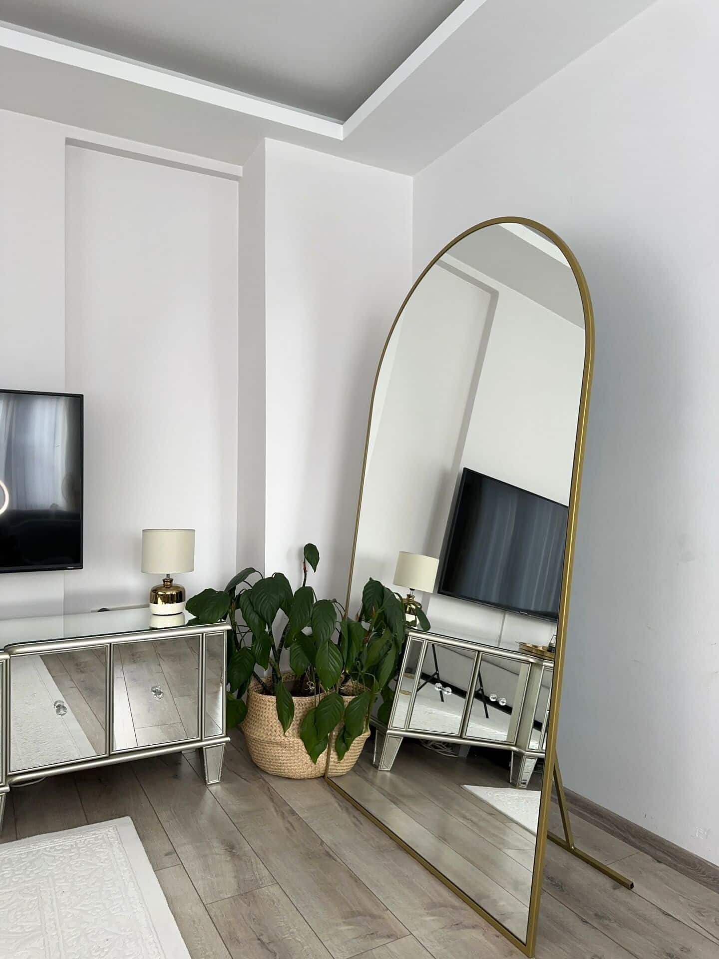 Ovaler Standspiegel in 3 Farben | 180×100 cm