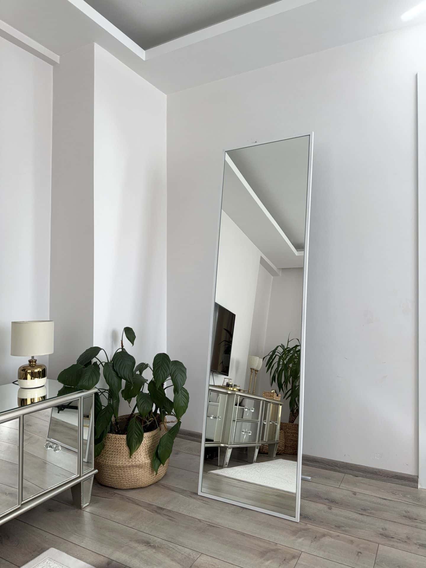 Rechteck Standspiegel in 3 Farben | 180×50 cm