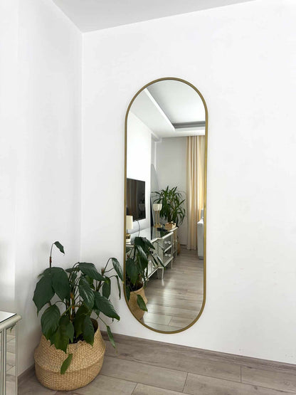 Ellipse Standspiegel in 3 Farben | 180×60 cm