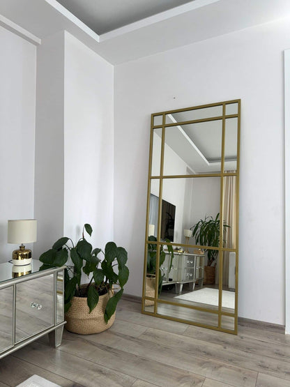 Dekorativer Metallrahmen-Spiegel in 3 Farben | 180×80 cm