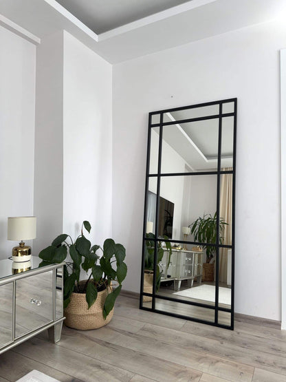 Dekorativer Metallrahmen-Spiegel in 3 Farben | 180×80 cm