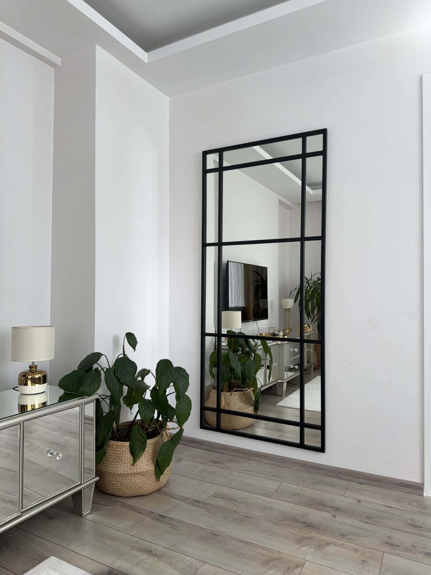 Dekorativer Metallrahmen-Spiegel in 3 Farben | 180×80 cm