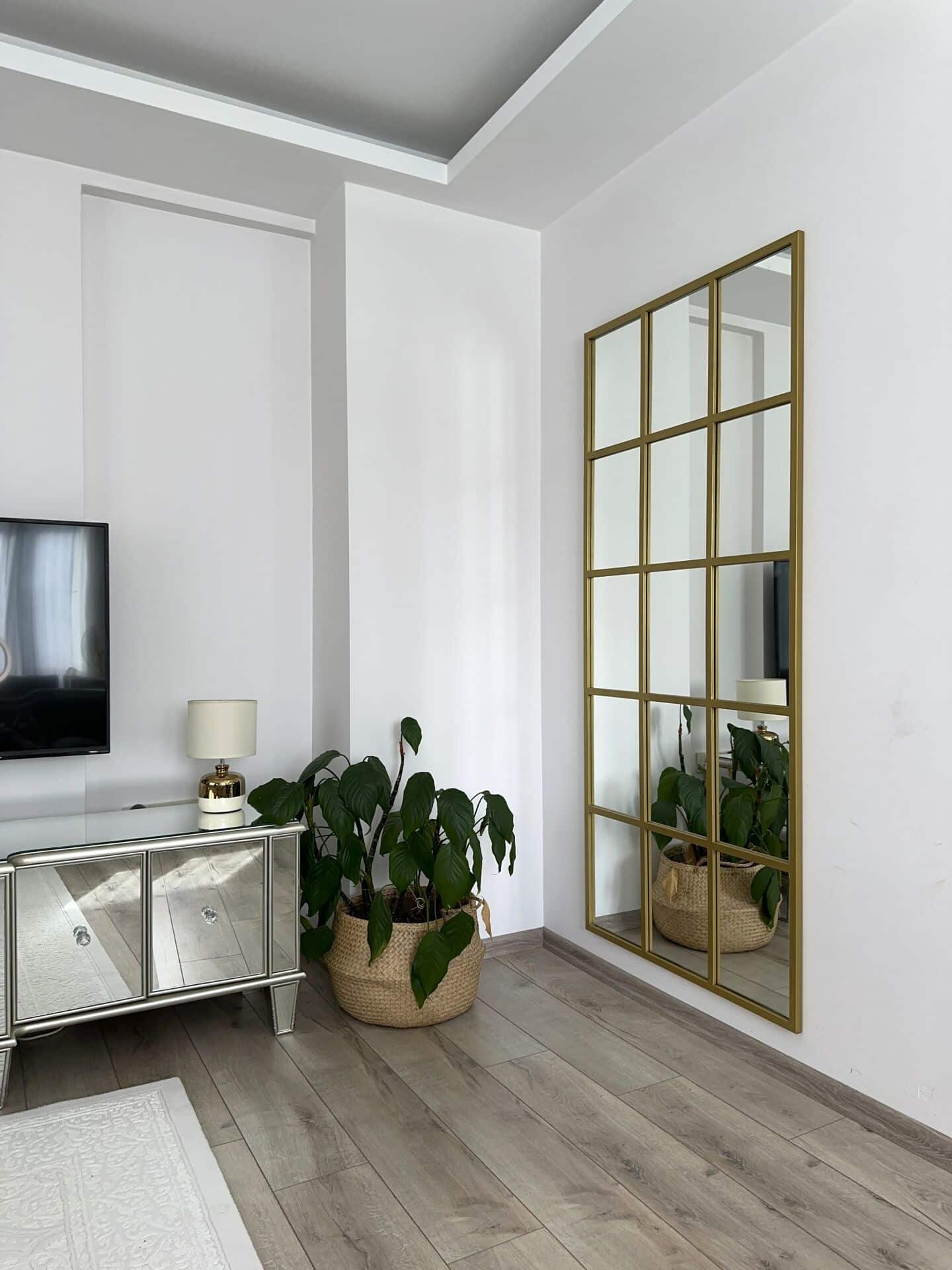 Quadratisch gerahmt Dekorativer Spiegel in 3 Farben | 180×80 cm