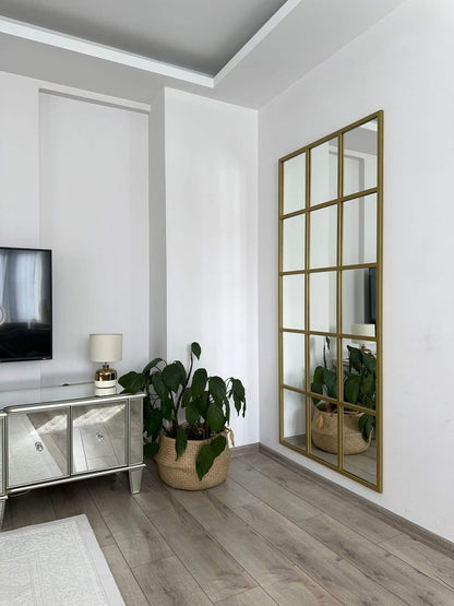 Quadratisch gerahmt Dekorativer Spiegel in 3 Farben | 180×80 cm