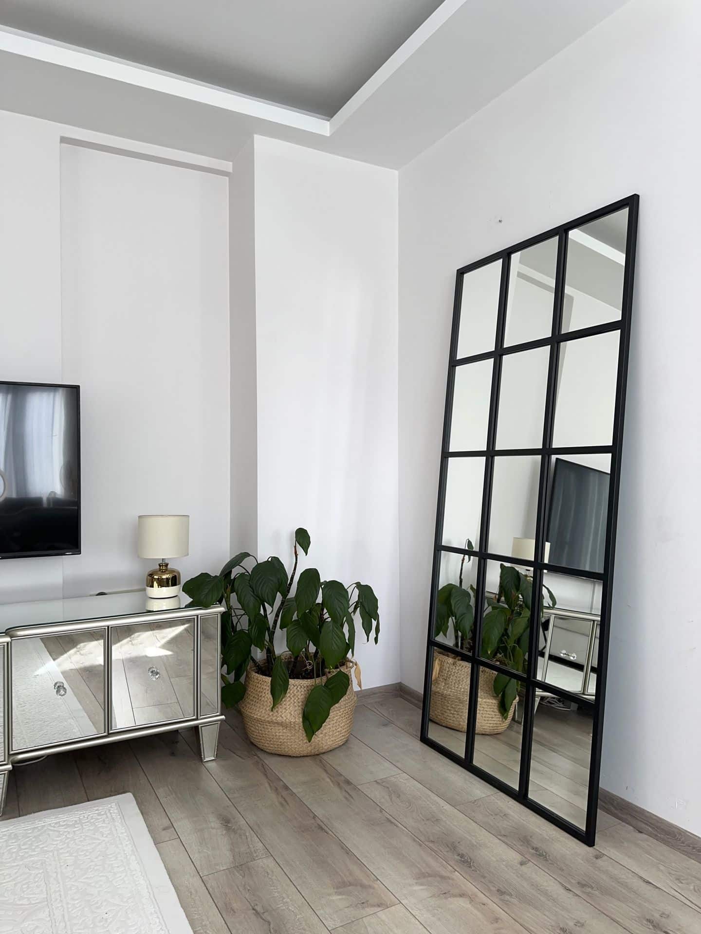 Quadratisch gerahmt Dekorativer Spiegel in 3 Farben | 180×80 cm