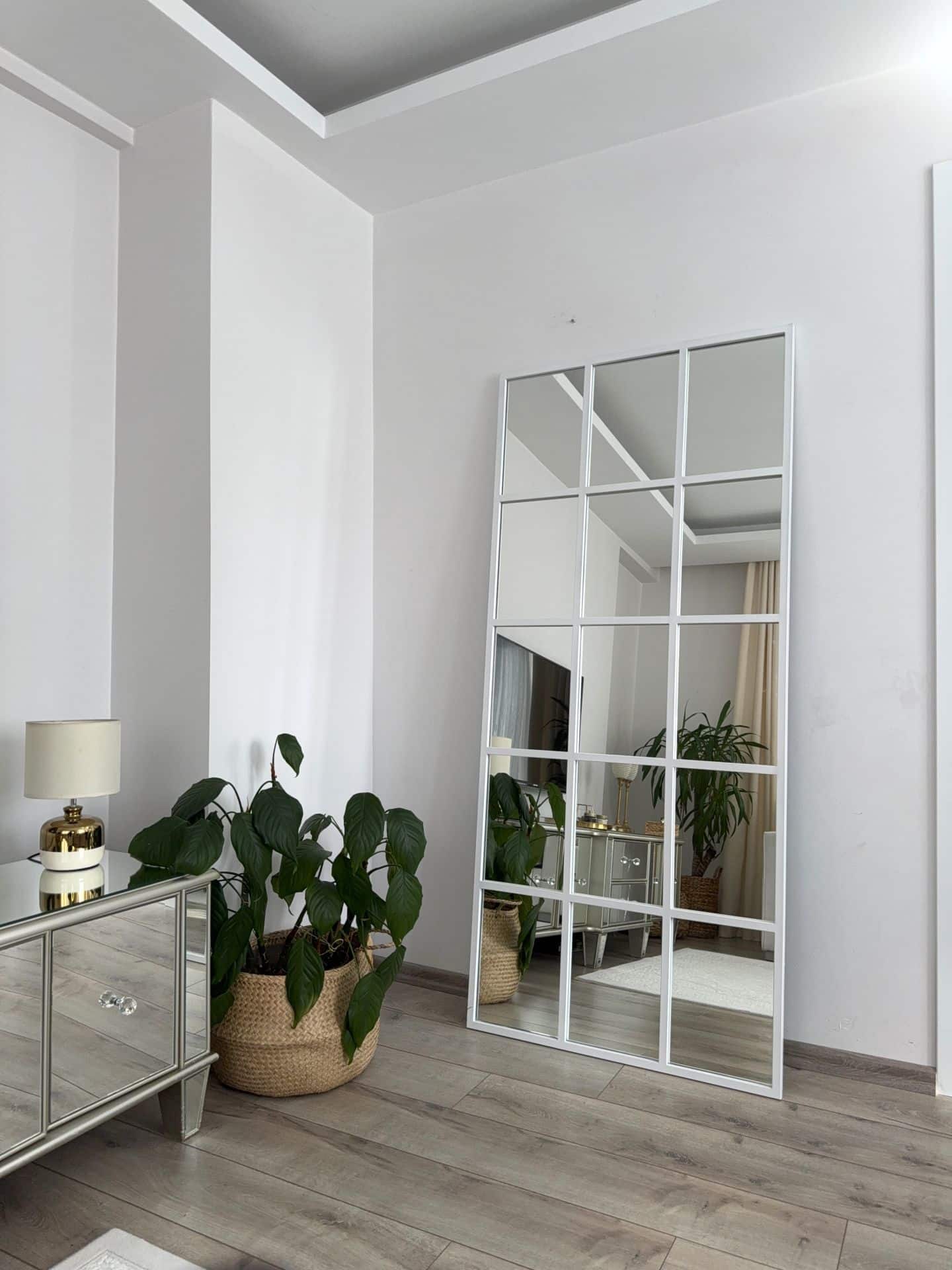 Quadratisch gerahmt Dekorativer Spiegel in 3 Farben | 180×80 cm