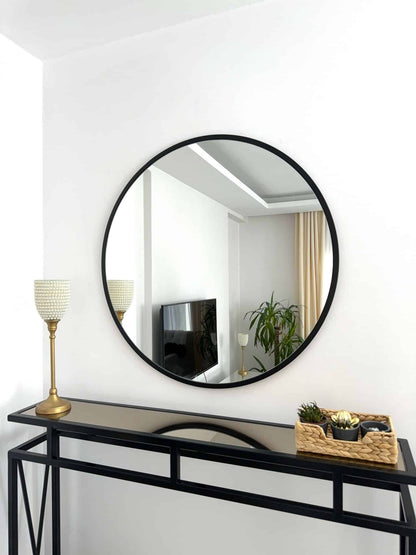 Runder Wandspiegel in 3 Farben, 80 cm