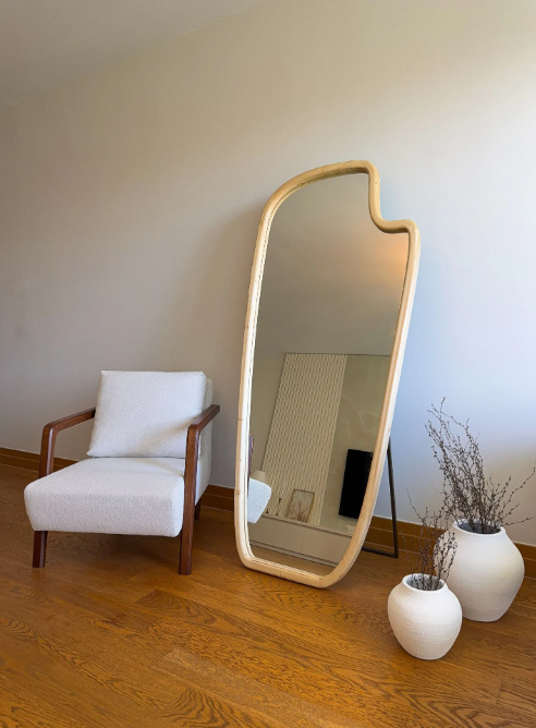 Skandinavischer Massiv Holzspiegel 0103