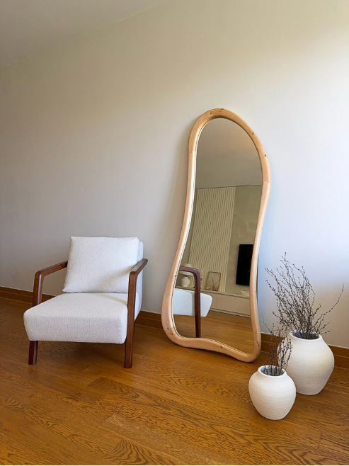 Skandinavischer Massiv Holzspiegel 0101