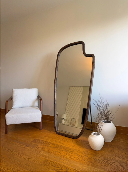 Skandinavischer Massiv Holzspiegel 03