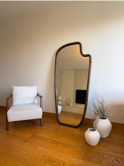 Skandinavischer Massiv Holzspiegel 03