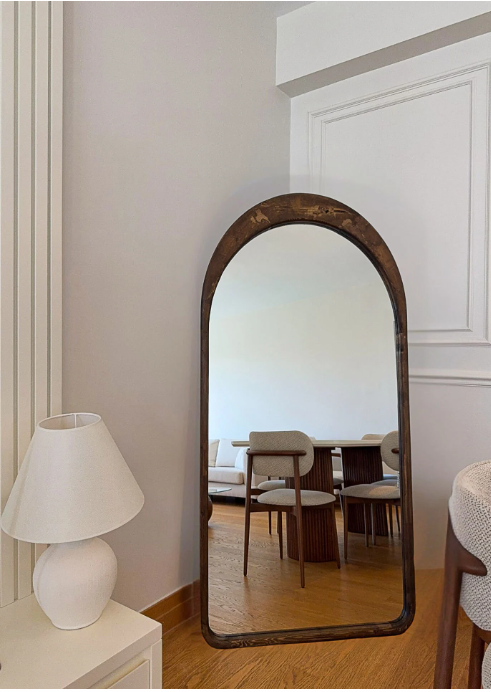 Skandinavischer Massiv Holzspiegel 02